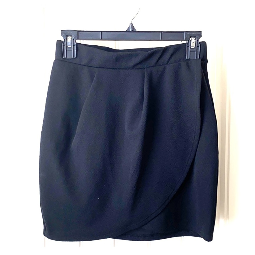 Black mini skirt